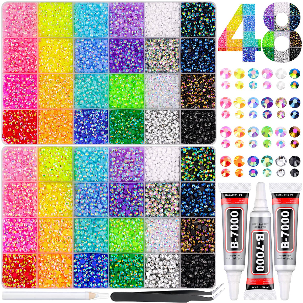 GA&EN front packaging showing kit contents and colorful gems for creative projects