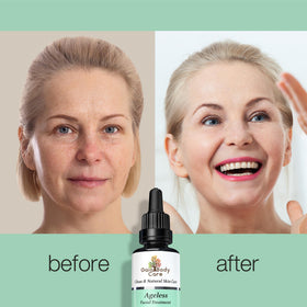 Gaia Body Care dropper dispensing a few drops into hand for easy use