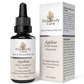 Gaia Body Care front bottle showing clear label and size, highlighting clean formulation benefits