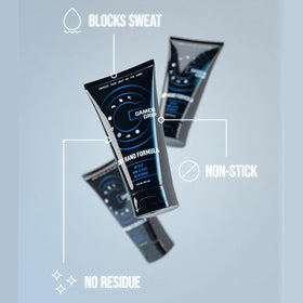 Gamer Grip being applied to palms to show fast absorption and improved control