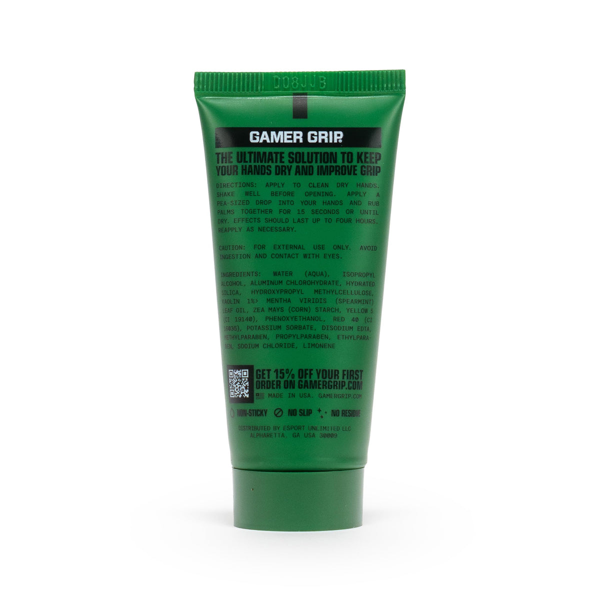 Gamer Grip open top showing gel texture and quick-dry benefit