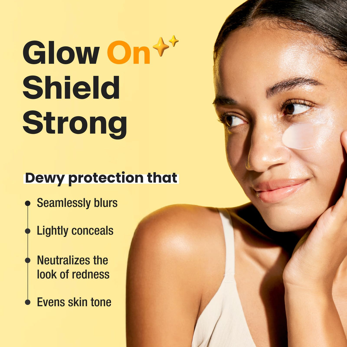 GANGNAM GLOW tinted coverage on skin demonstrating natural tone correction benefit
