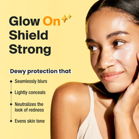 GANGNAM GLOW tinted coverage on skin demonstrating natural tone correction benefit