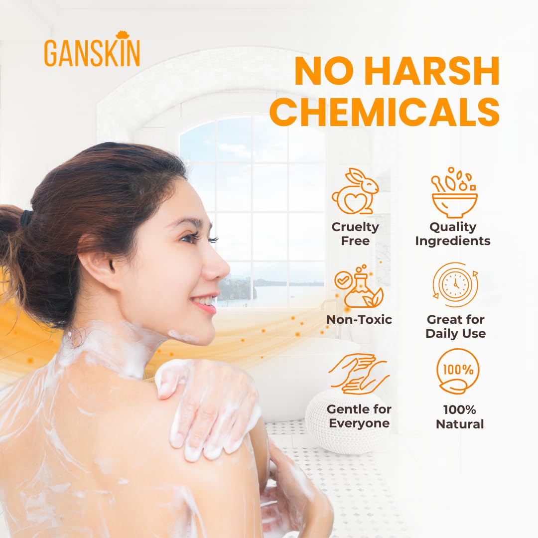 Ganskin scale comparison with hand showing bottle size and travel-friendly benefit