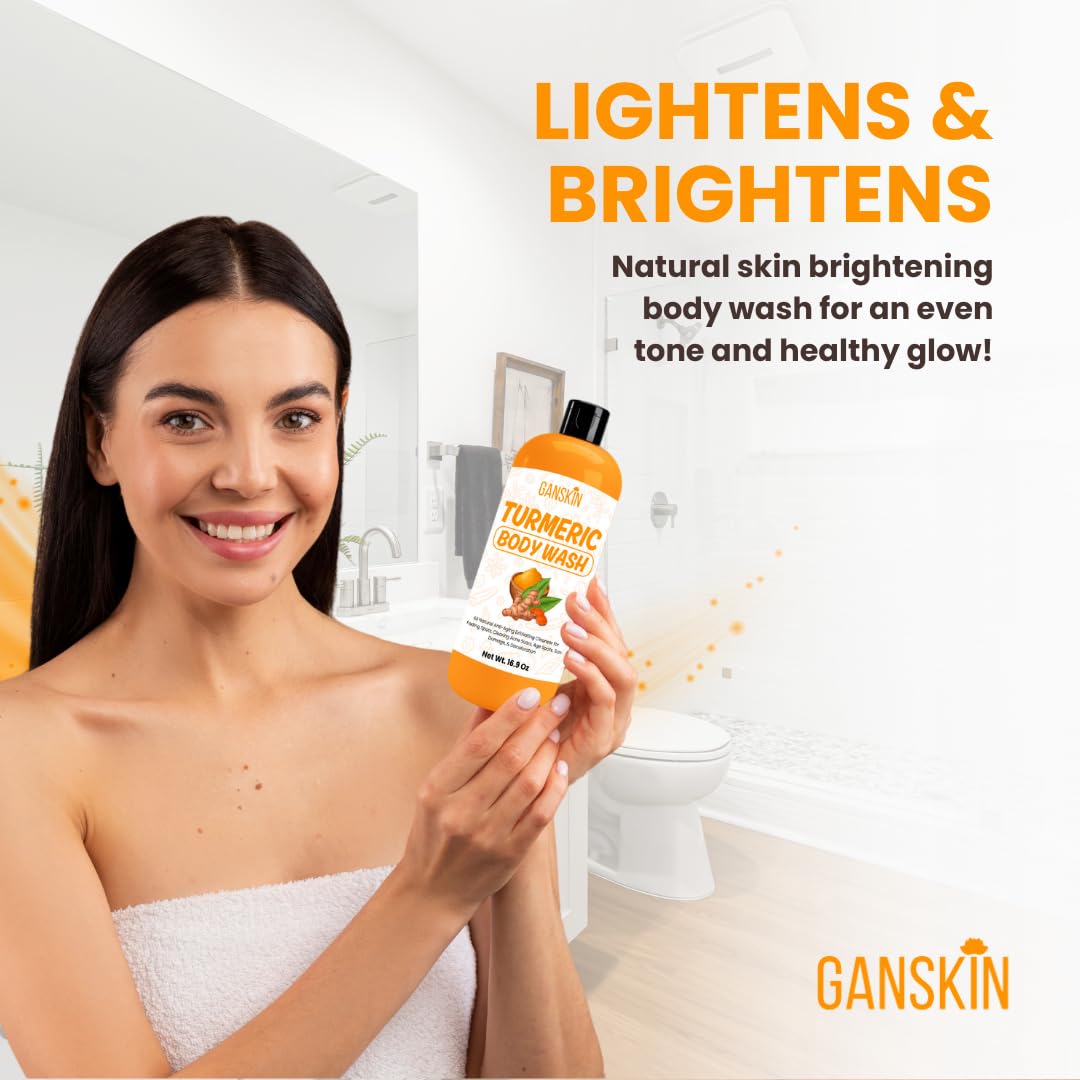 Ganskin bottle held in hand demonstrating ergonomic shape and easy dispensing