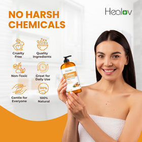 Ganskin bottle on shower shelf suggesting daily body wash routine
