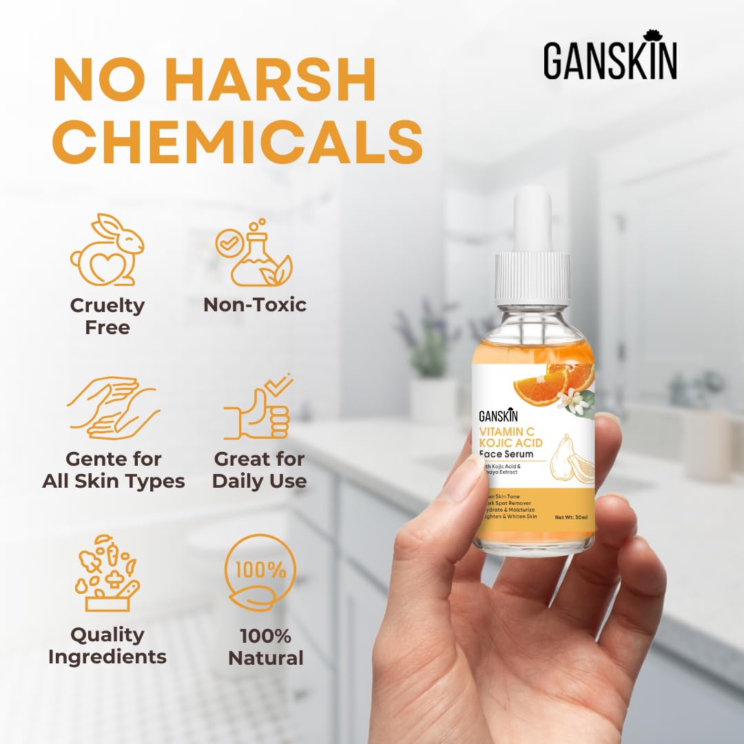 Ganskin serum absorbed on skin demonstrating smooth hydrated finish