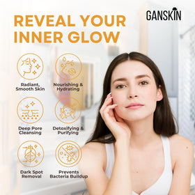 Ganskin applying serum to hand illustrating easy application and hydration