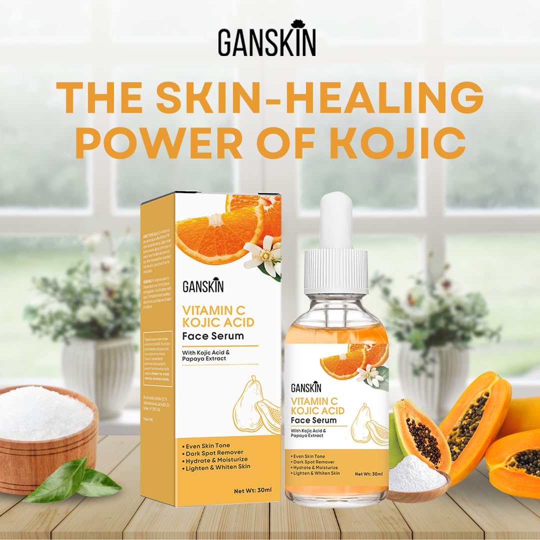 Ganskin bottle next to credit card showing compact size and portability