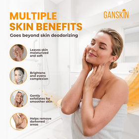 Ganskin lather texture on hand demonstrating gentle moisturization
