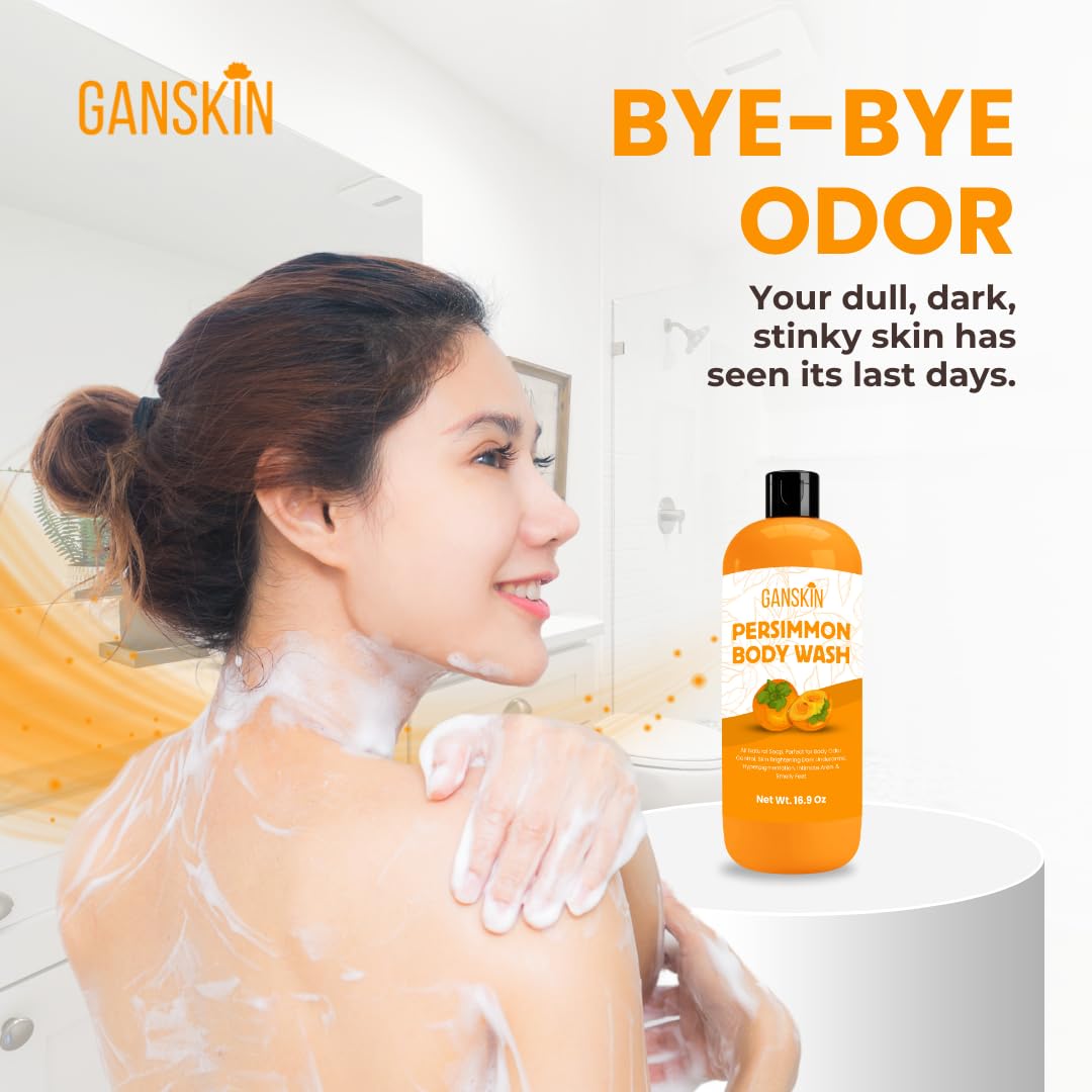 Ganskin bottle next to hand showing product size and easy handling