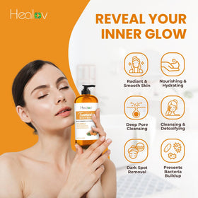Ganskin turmeric powder ingredient shot highlighting natural brightening