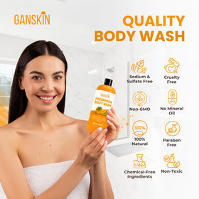 Ganskin applied to underarm illustrating targeted odor control