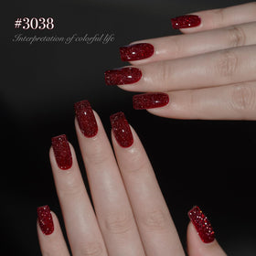 GAOY texture close-up of glitter jelly polish showing sparkle payoff