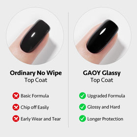 GAOY brush applying builder gel on a nail for even shaping benefit