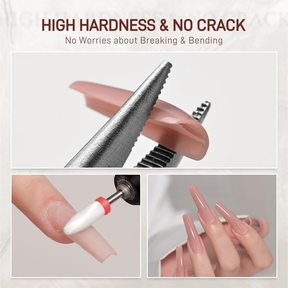 GAOY poly gel being applied with brush and slip solution for precise sculpting