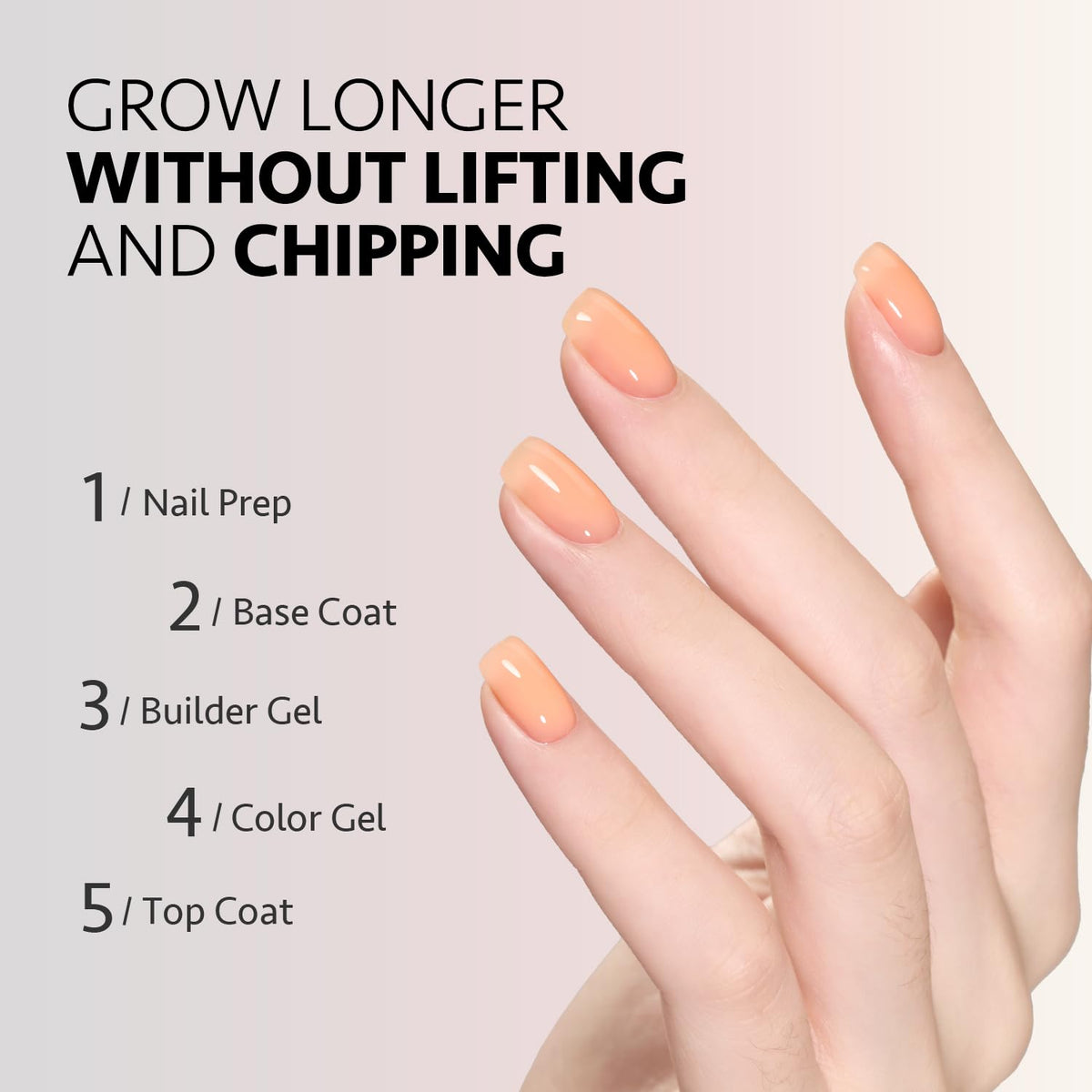 GAOY application in hand with brush applying gel demonstrating easy sculpting