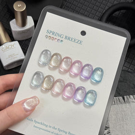 GAOY polish application in progress on nail showing easy magnet use for salon-quality shine