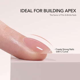 GAOY applied on a natural nail demonstrating strengthened, natural-looking finish