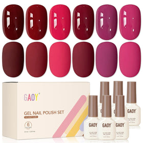 GAOY kit front packaging showing six berry shades and compact box for easy storage