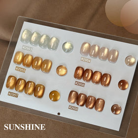 GAOY close-up of gold glitter gel texture highlighting reflective holographic particles