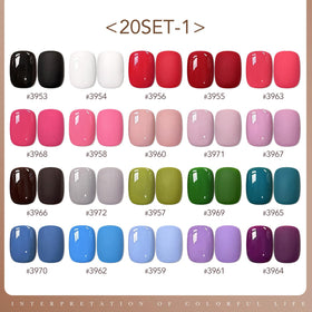 GAOY bottle closeup label showing 5ml gel polish for clear product info