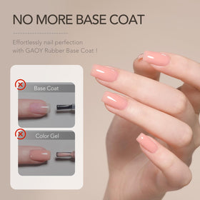 GAOY bottle close-up highlighting rubber builder gel texture and strengthening benefit