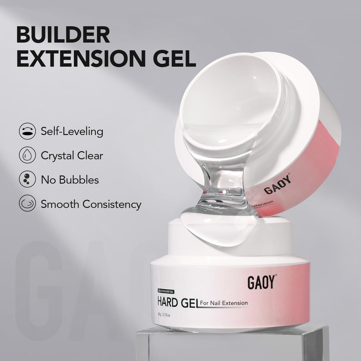 GAOY brush applying gel on form illustrating easy sculpting control