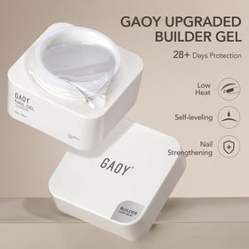 GAOY nail brush with gel in jar demonstrating controlled application and smooth finish