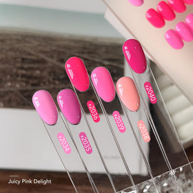 GAOY brush close-up applying smooth pink gel for precise strokes