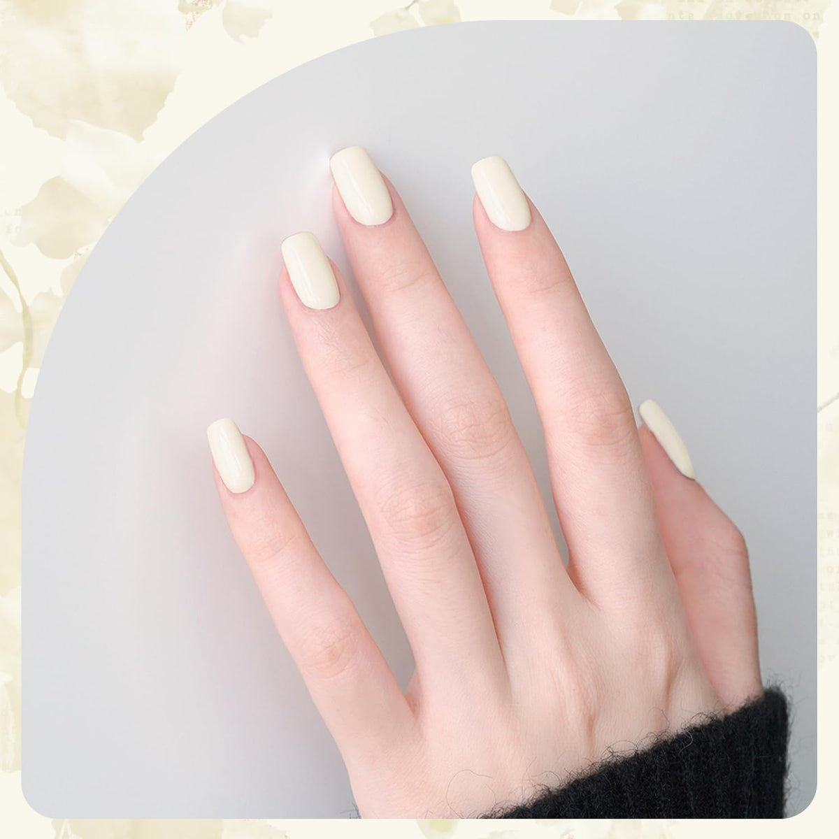 GAOY brush stroke on nail swatch demonstrating smooth coverage and glossy finish