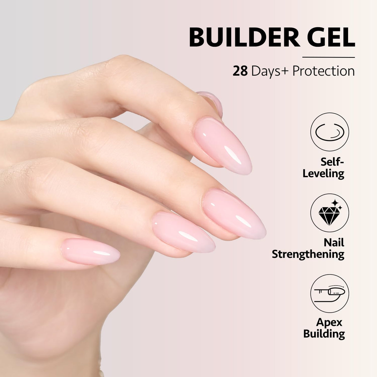 GAOY brush stroke close-up showing gel texture for smooth self-leveling application benefit