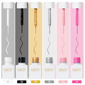 GAOY fine brush tip close-up demonstrating precise control for crisp nail art