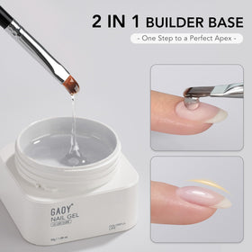 GAOY builder base on brush demonstrating thick, adhesive consistency