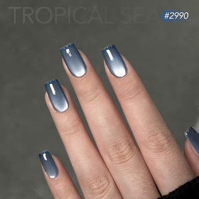 GAOY cat eye magnet closeup demonstrating magnetic stripe creation for sharp holographic effects
