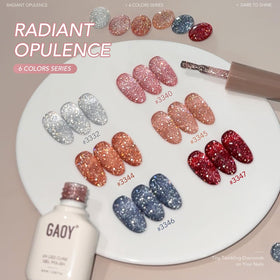 GAOY close-up of holographic glitter texture revealing multi-dimensional sparkle and shine
