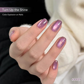 GAOY close-up glitter texture of cured gel polish highlighting holographic sparkle