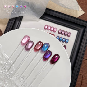 GAOY close-up of cat-eye magnet effect showing shimmering magnetic streak benefit