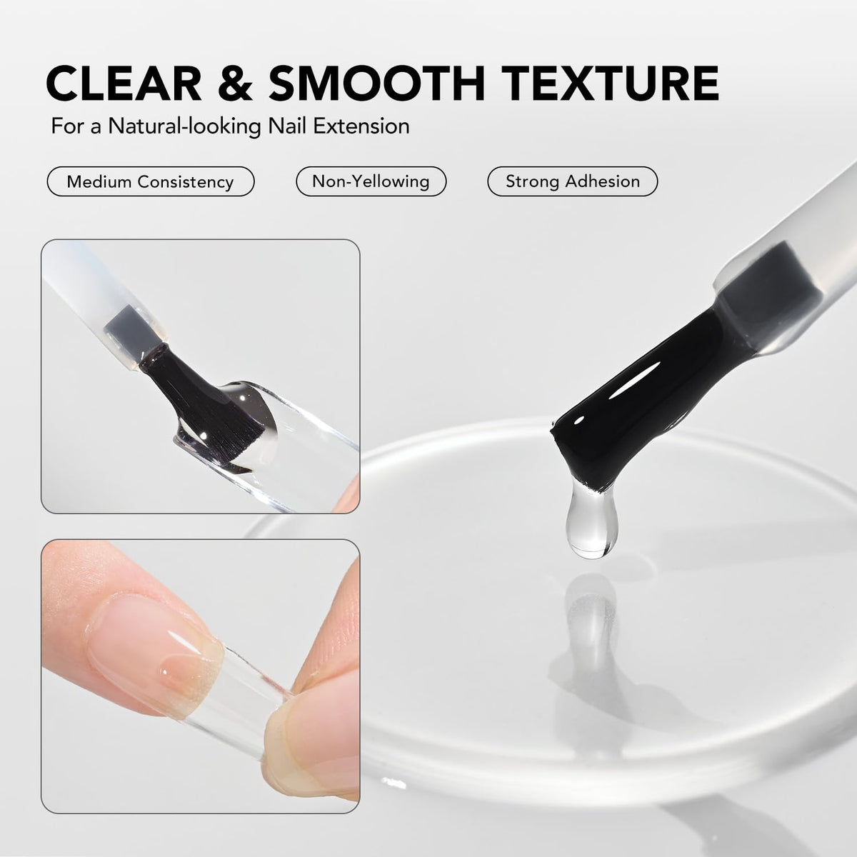 GAOY close-up gel texture droplet illustrating smooth precise application