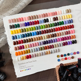 GAOY color palette array displaying 100 shades for endless manicure options