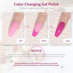 GAOY color swatch display showing red pink purple transitions for shade preview