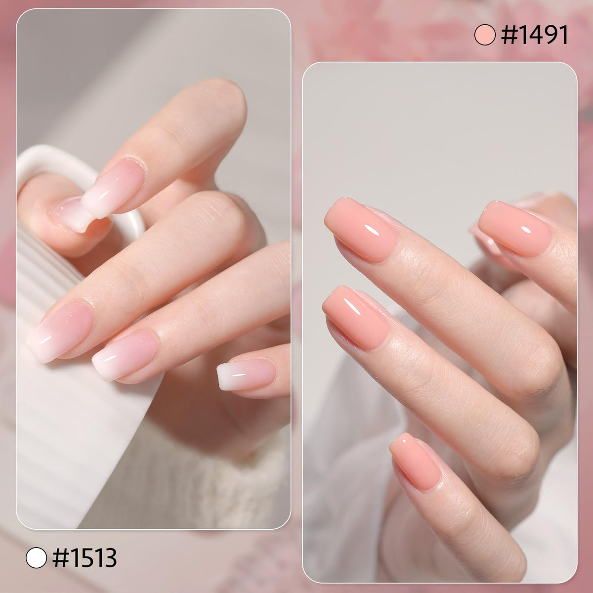 GAOY color swatch fan on hand demonstrating wearable nude shades and layering options