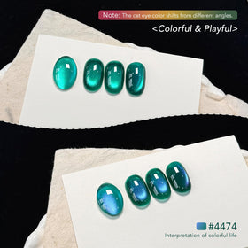 GAOY fanned color swatches showing six glitter shades for easy shade selection