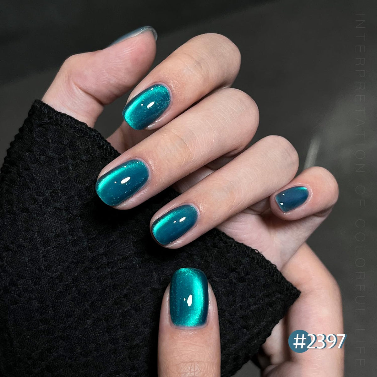 GAOY color swatches on nail wheels showing six shades and layering options