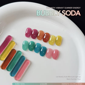 GAOY color swatch strip close-up displaying six translucent shades for layering inspiration