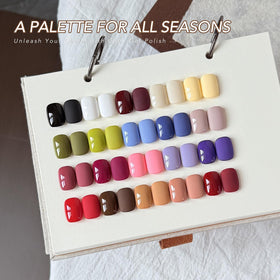 GAOY color swatches fan displaying 20 seasonal hues for easy selection