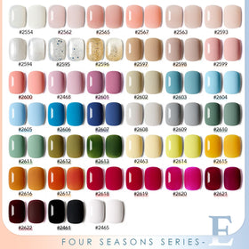 GAOY visible swatches of 39 gel shades displaying versatile color choices