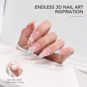 GAOY applying dual form with gel to nail for fast extension benefit
