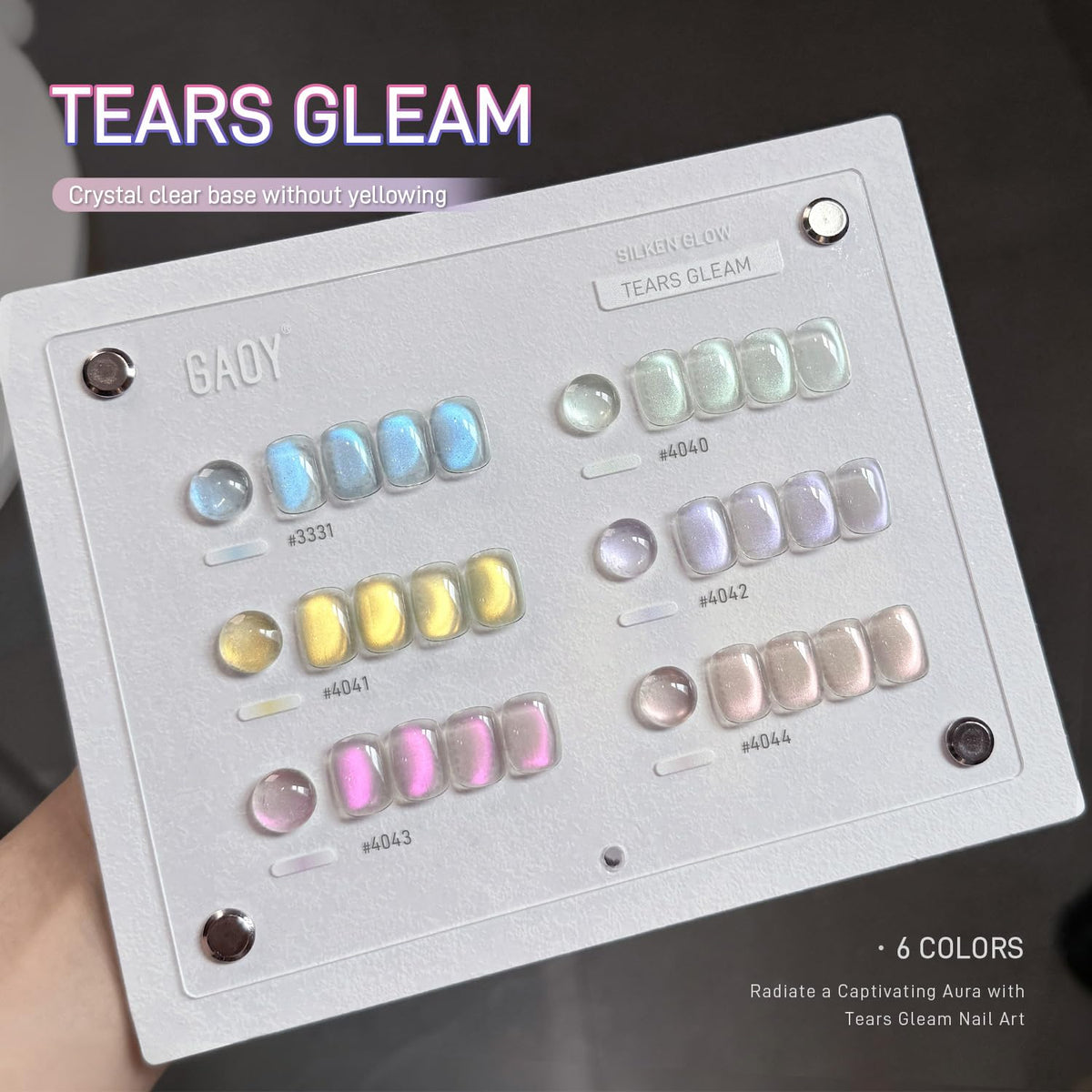 GAOY finished manicure lifestyle image showing long-lasting glossy cat-eye effect on hands