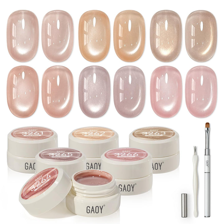 GAOY front packaging showing six pots and magnet for easy starter set benefit
